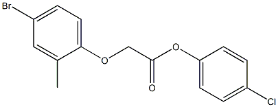 4-chlorophenyl 2-(4-bromo-2-methylphenoxy)acetate Struktur