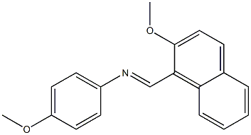 N-[(E)-(2-methoxy-1-naphthyl)methylidene]-N-(4-methoxyphenyl)amine Struktur