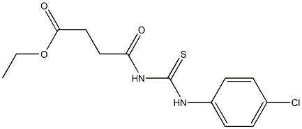 ethyl 4-{[(4-chloroanilino)carbothioyl]amino}-4-oxobutanoate Struktur