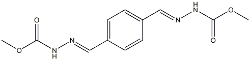 methyl 2-[(E)-(4-{[(E)-2-(methoxycarbonyl)hydrazono]methyl}phenyl)methylidene]-1-hydrazinecarboxylate Struktur