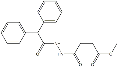 methyl 4-[2-(2,2-diphenylacetyl)hydrazino]-4-oxobutanoate Struktur