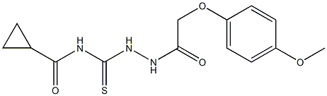 N-({2-[2-(4-methoxyphenoxy)acetyl]hydrazino}carbothioyl)cyclopropanecarboxamide Struktur