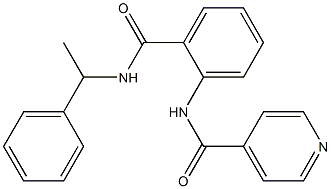 N-(2-{[(1-phenylethyl)amino]carbonyl}phenyl)isonicotinamide Struktur