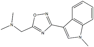 3-[5-Dimethylaminomethyl-1,2,4-oxadiazol-3-yl]-1-methyl-1H-indole Struktur