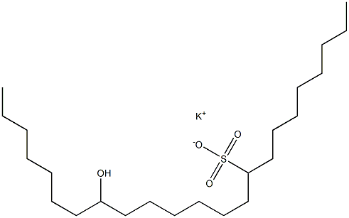 16-Hydroxytricosane-9-sulfonic acid potassium salt Struktur