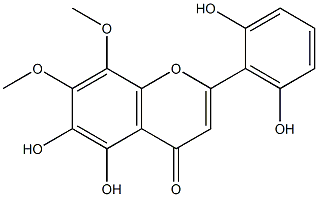 2',5,6,6'-Tetrahydroxy-7,8-dimethoxyflavone Struktur