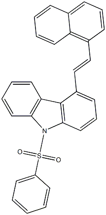 4-[2-(1-Naphthalenyl)ethenyl]-9-phenylsulfonyl-9H-carbazole Struktur