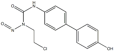 1-(4'-Hydroxy-1,1'-biphenyl-4-yl)-3-nitroso-3-(2-chloroethyl)urea Struktur