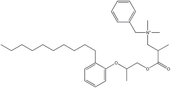 N,N-Dimethyl-N-benzyl-N-[2-[[2-(2-decylphenyloxy)propyl]oxycarbonyl]propyl]aminium Struktur