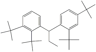 1-(2,3-Di-tert-butylphenyl)-1-(2,4-di-tert-butylphenyl)propane Struktur