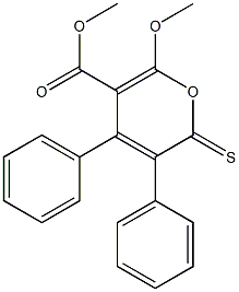 3,4-Diphenyl-2-thioxo-6-methoxy-2H-pyran-5-carboxylic acid methyl ester Struktur