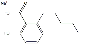 2-Hexyl-6-hydroxybenzoic acid sodium salt Struktur