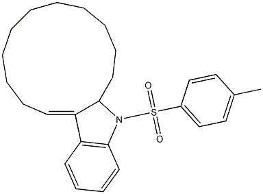 5-Tosyl-5,5a,6,7,8,9,10,11,12,13,14,15-dodecahydrocyclotrideca[b]indole Struktur