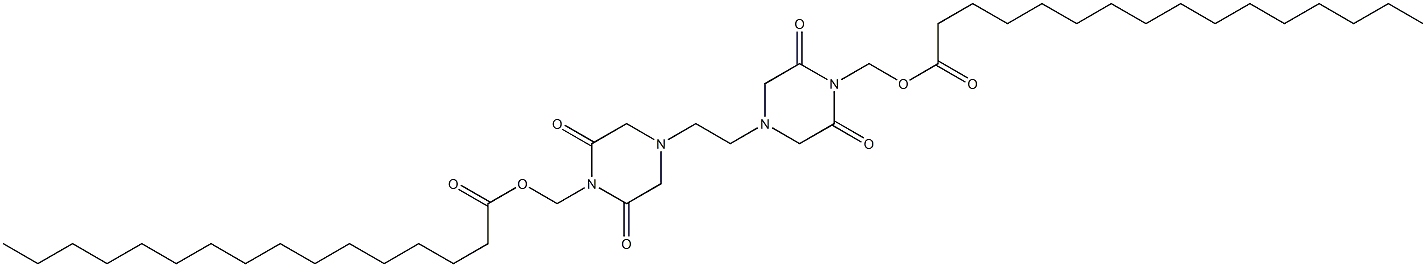 4,4'-Ethylenebis(2,6-dioxopiperazine-1-methanol)bispalmitate Struktur