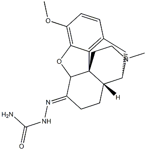 17-Methyl-3-methoxy-4,5-epoxymorphinan-6-one carbamoyl hydrazone Struktur