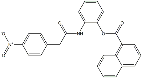 1-Naphthoic acid 2-[2-(4-nitrophenyl)acetyl]aminophenyl ester Struktur