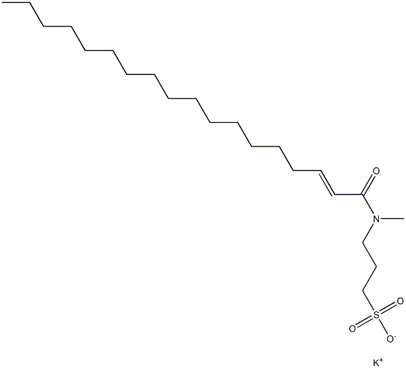 3-[N-(2-Octadecenoyl)-N-methylamino]-1-propanesulfonic acid potassium salt Struktur