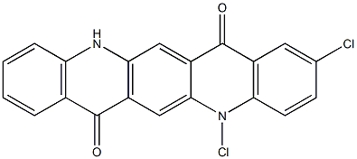 2,5-Dichloro-5,12-dihydroquino[2,3-b]acridine-7,14-dione Struktur