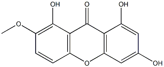 1,3,8-Trihydroxy-7-methoxyxanthone Struktur