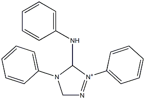 3,5-Dihydro-1,4-diphenyl-5-anilino-4H-1,2,4-triazol-1-ium Struktur