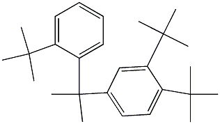 2-(3,4-Di-tert-butylphenyl)-2-(2-tert-butylphenyl)propane Struktur