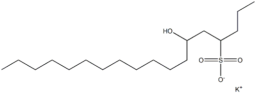 6-Hydroxyoctadecane-4-sulfonic acid potassium salt Struktur