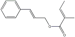 Tiglic acid cinnamyl ester Struktur