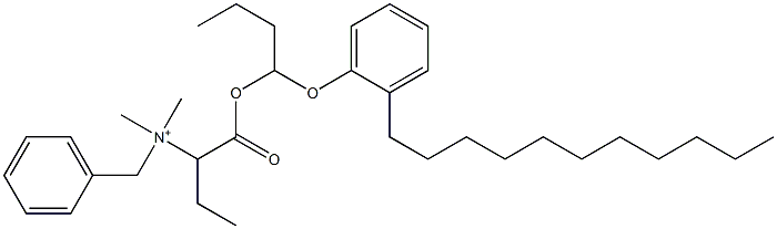 N,N-Dimethyl-N-benzyl-N-[1-[[1-(2-undecylphenyloxy)butyl]oxycarbonyl]propyl]aminium Struktur