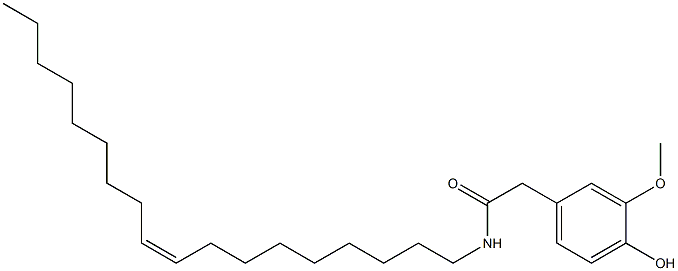 N-[(Z)-9-Octadecenyl]-4-hydroxy-3-methoxybenzeneacetamide Struktur