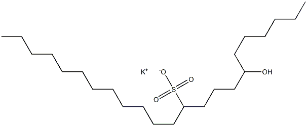 7-Hydroxytricosane-11-sulfonic acid potassium salt Struktur