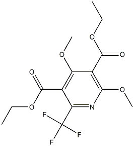 4,6-Dimethoxy-2-trifluoromethylpyridine-3,5-dicarboxylic acid diethyl ester Struktur