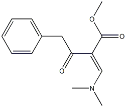 2-[(Dimethylamino)methylene]-3-oxo-4-phenylbutyric acid methyl ester Struktur