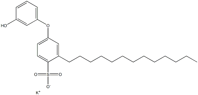 3'-Hydroxy-3-tridecyl[oxybisbenzene]-4-sulfonic acid potassium salt Struktur