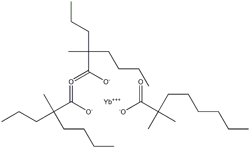 Ytterbium(2,2-dimethyloctanoate)bis(2-methyl-2-propylhexanoate) Struktur