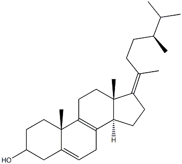 Ergosta-5,8,17(20)-trien-3-ol Struktur