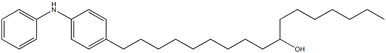 4-(10-Hydroxyheptadecyl)phenylphenylamine Struktur