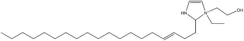 1-Ethyl-1-(2-hydroxyethyl)-2-(3-nonadecenyl)-4-imidazoline-1-ium Struktur