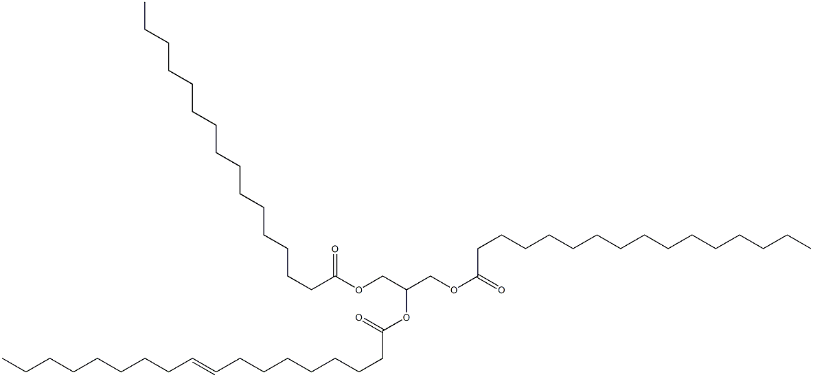 Glycerol 1,3-dipalmitate 2-[(E)-9-octadecenoate] Struktur