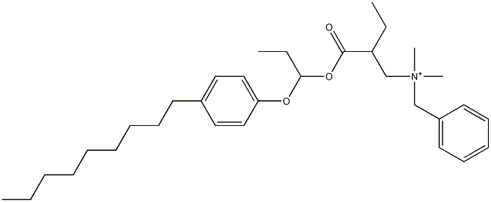 N,N-Dimethyl-N-benzyl-N-[2-[[1-(4-nonylphenyloxy)propyl]oxycarbonyl]butyl]aminium Struktur