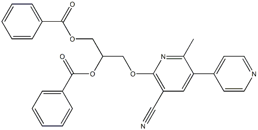 2-Methyl-6-[2,3-bis(benzoyloxy)propoxy]-3,4'-bipyridine-5-carbonitrile Struktur