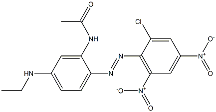 2'-(2-Chloro-4,6-dinitrophenylazo)-5'-ethylaminoacetanilide Struktur