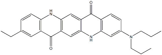 3-(Dipropylamino)-9-ethyl-5,12-dihydroquino[2,3-b]acridine-7,14-dione Struktur