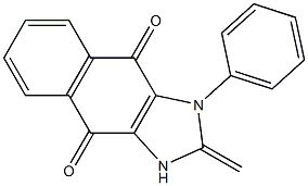 2-Methylene-2,3-dihydro-1-(phenyl)-1H-naphth[2,3-d]imidazole-4,9-dione Struktur