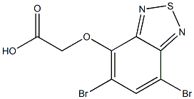 4-Carboxymethoxy-5,7-dibromo-2,1,3-benzothiadiazole Struktur