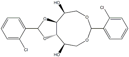 1-O,6-O:3-O,4-O-Bis(2-chlorobenzylidene)-L-glucitol Struktur