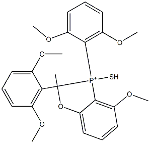 Tris(2,6-dimethoxyphenyl)mercaptophosphonium Struktur