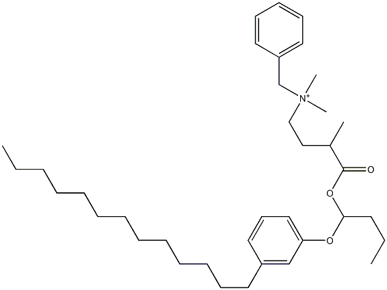 N,N-Dimethyl-N-benzyl-N-[3-[[1-(3-tridecylphenyloxy)butyl]oxycarbonyl]butyl]aminium Struktur