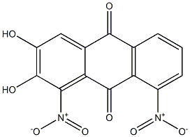 2,3-Dihydroxy-1,8-dinitroanthraquinone Struktur