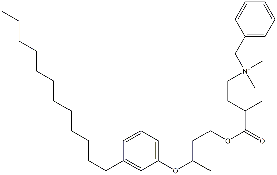 N,N-Dimethyl-N-benzyl-N-[3-[[3-(3-dodecylphenyloxy)butyl]oxycarbonyl]butyl]aminium Struktur