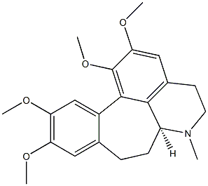 (6aS)-4,5,6,6a,7,8-Hexahydro-1,2,10,11-tetramethoxy-6-methylbenzo[6,7]cyclohept[1,2,3-ij]isoquinoline Struktur